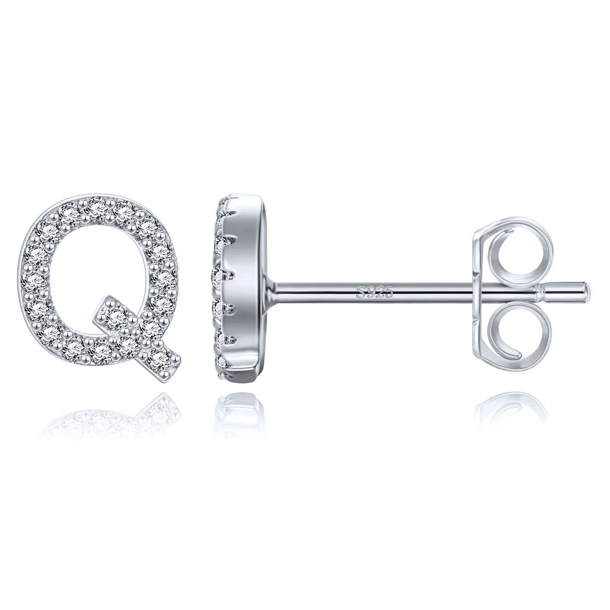 Initialörhängen silver q