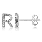 Initialörhängen silver r