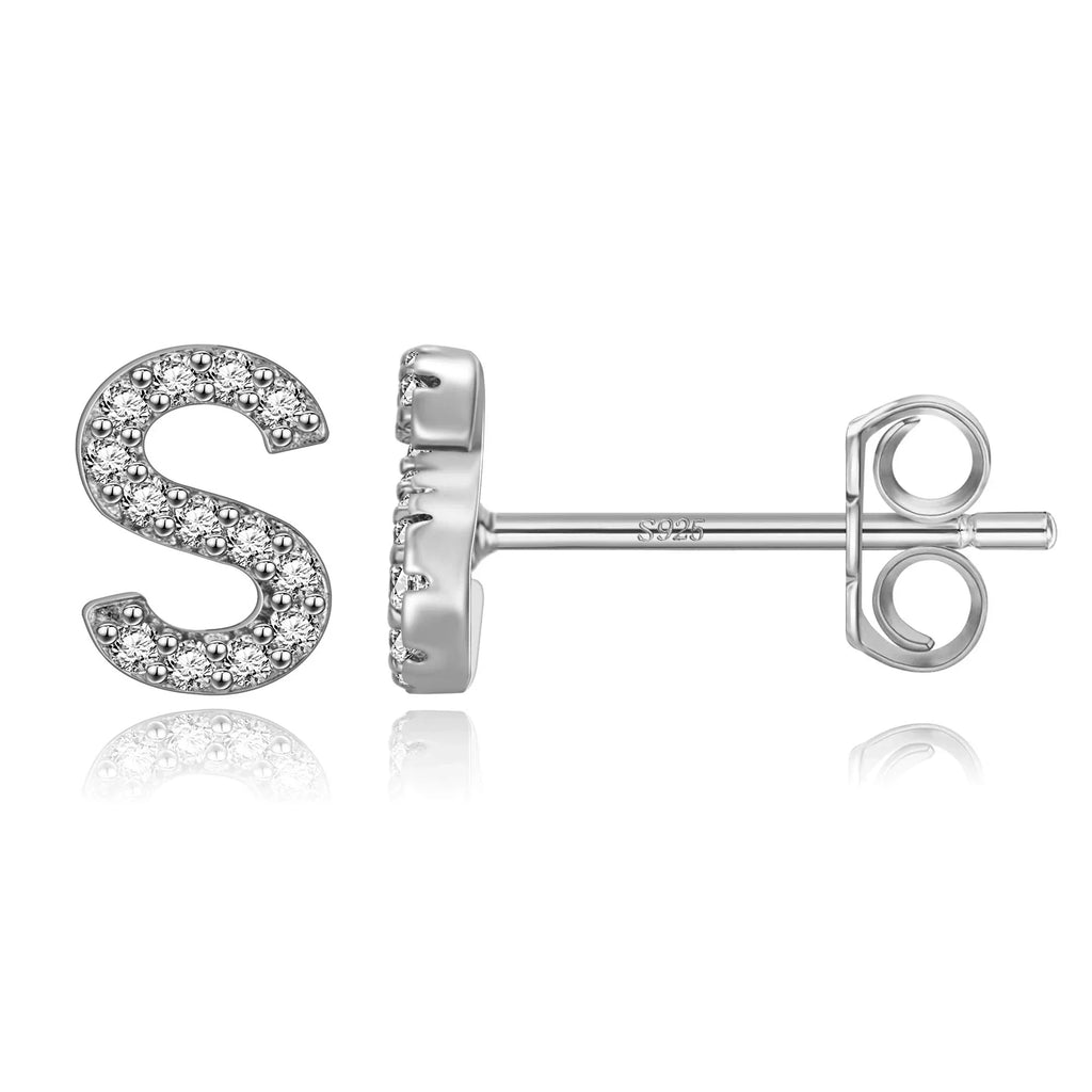 Initialörhängen silver s