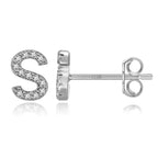 Initialörhängen silver s