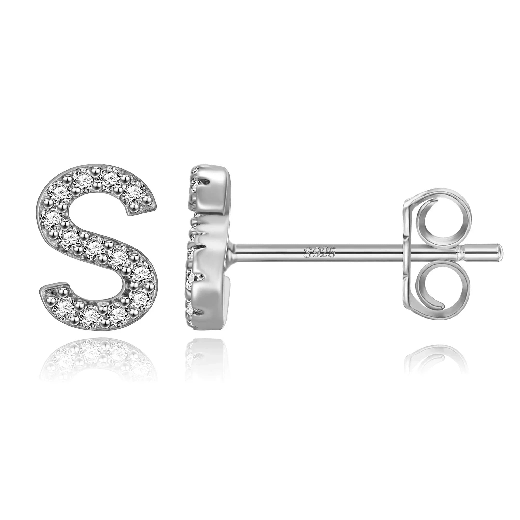 Initialörhängen silver s