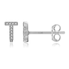 Initialörhängen silver t