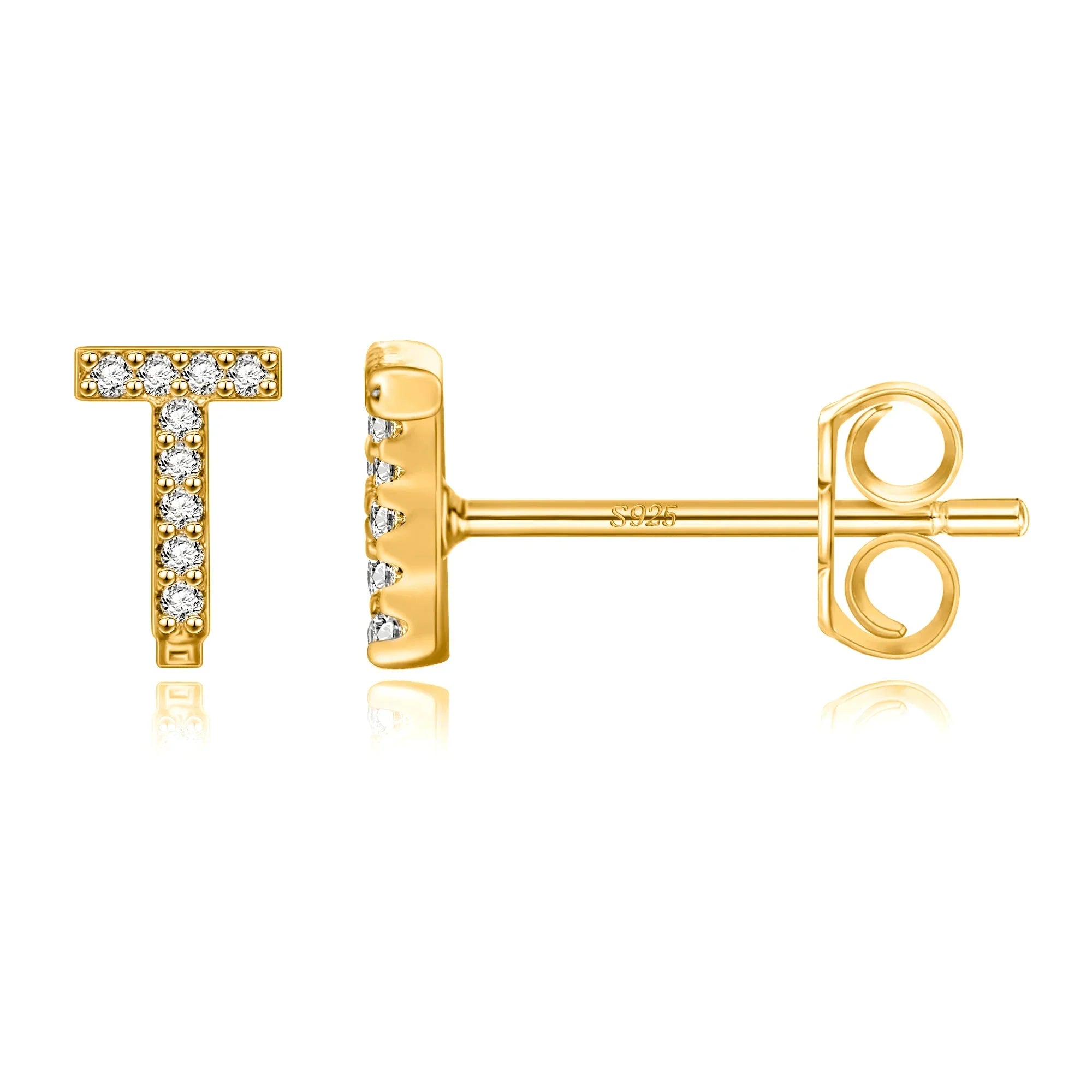 Initialörhängen guld t