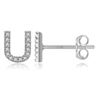 Initialörhängen silver u
