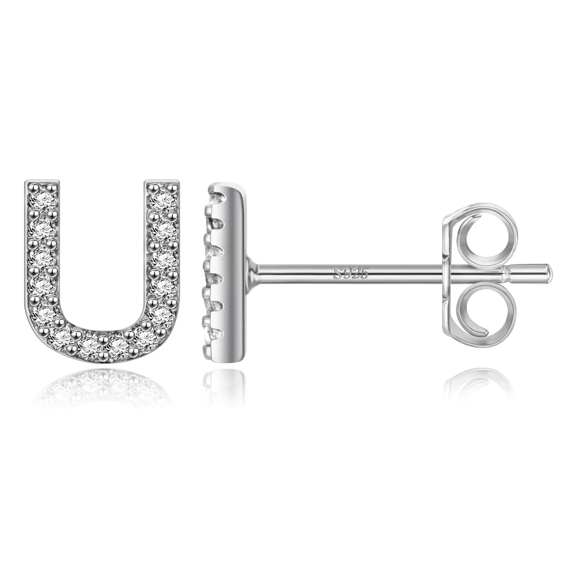 Initialörhängen silver u