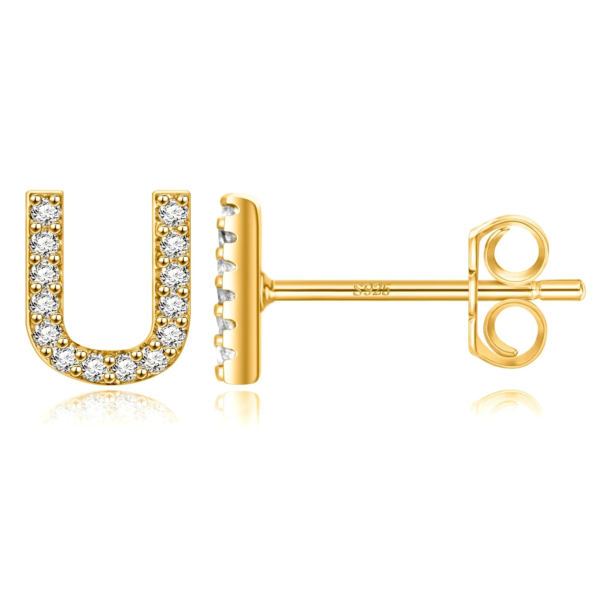 Initialörhängen guld u