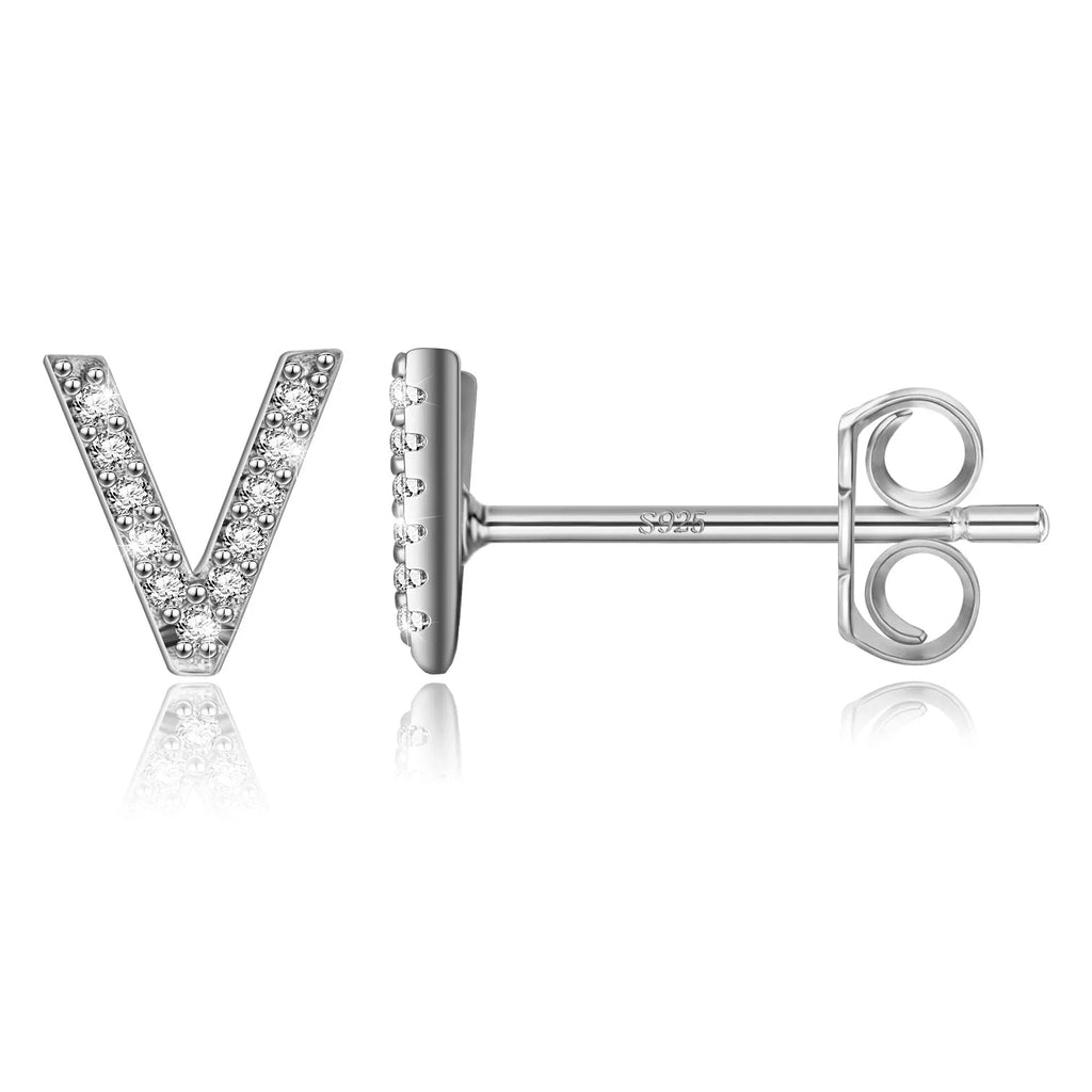 Initialörhängen silver v