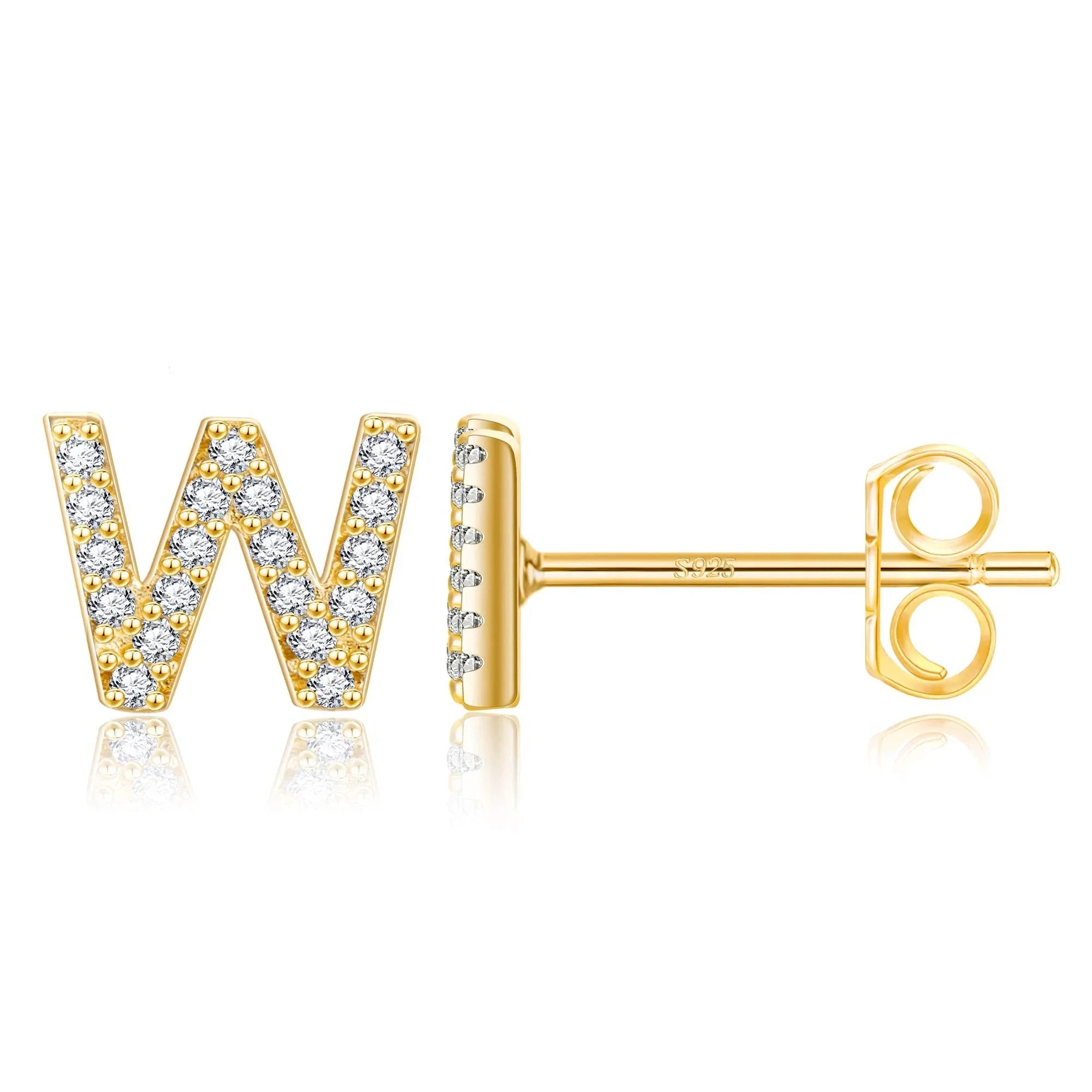 Initialörhängen guld w