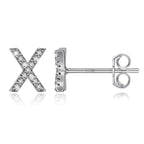 Initialörhängen silver x