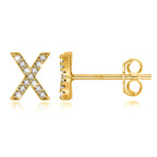 Initialörhängen guld x