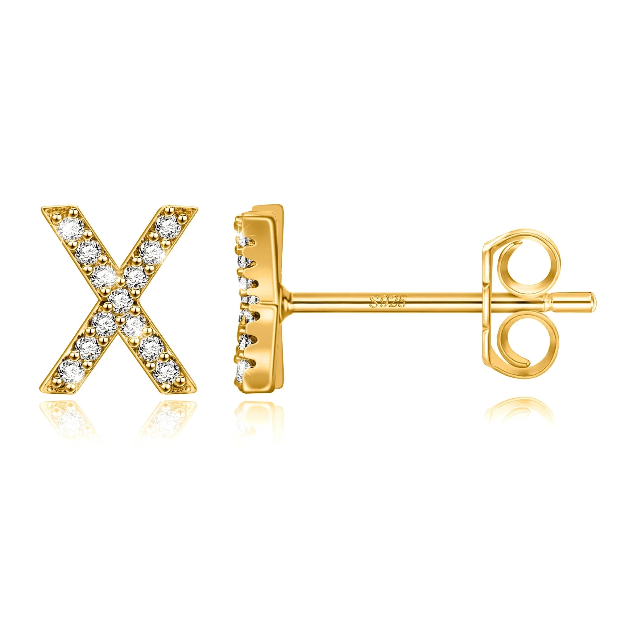 Initialörhängen guld x