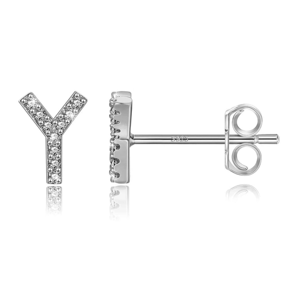 Initialörhängen silver y