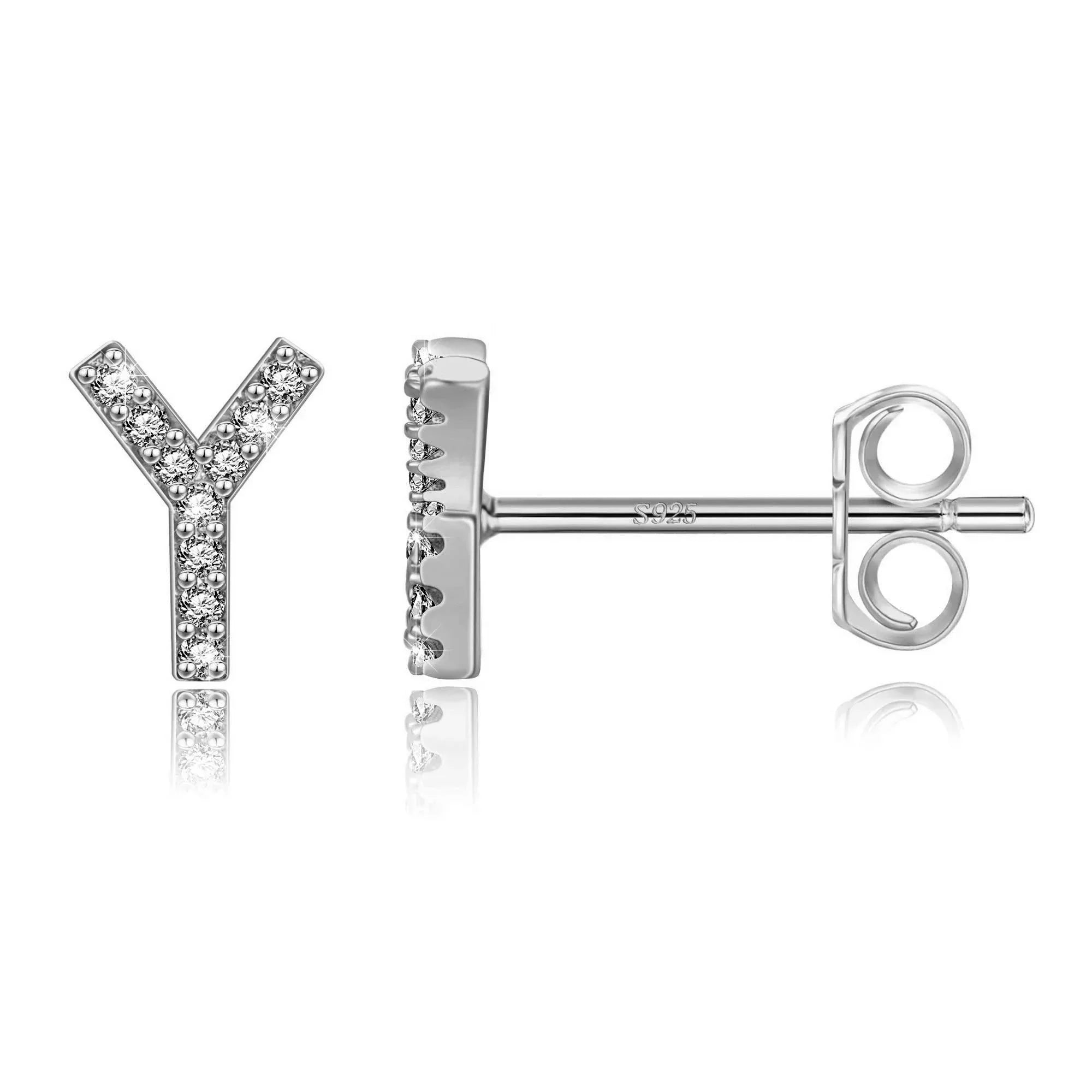 Initialörhängen silver y