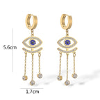 Dlouhé náušnice Modré Zlé Oko