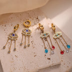 Dlouhé náušnice Modré Zlé Oko