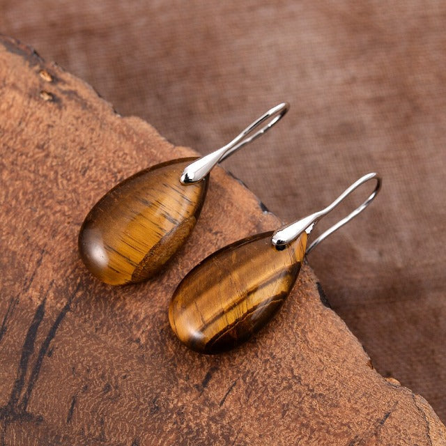 Tigerøye øredobber for kvinner