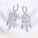 Dråpeformede drømmefanger-øredobber med zirkon