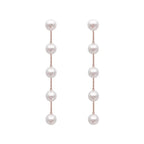 Visací náušnice s bílými perličkami