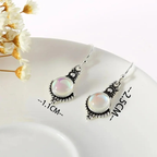 Visací náušnice s měsíčním kamenem