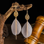 Visací náušnice Boho Peří 4