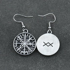 Vegvisir Viking Kompas Hængende Øreringe