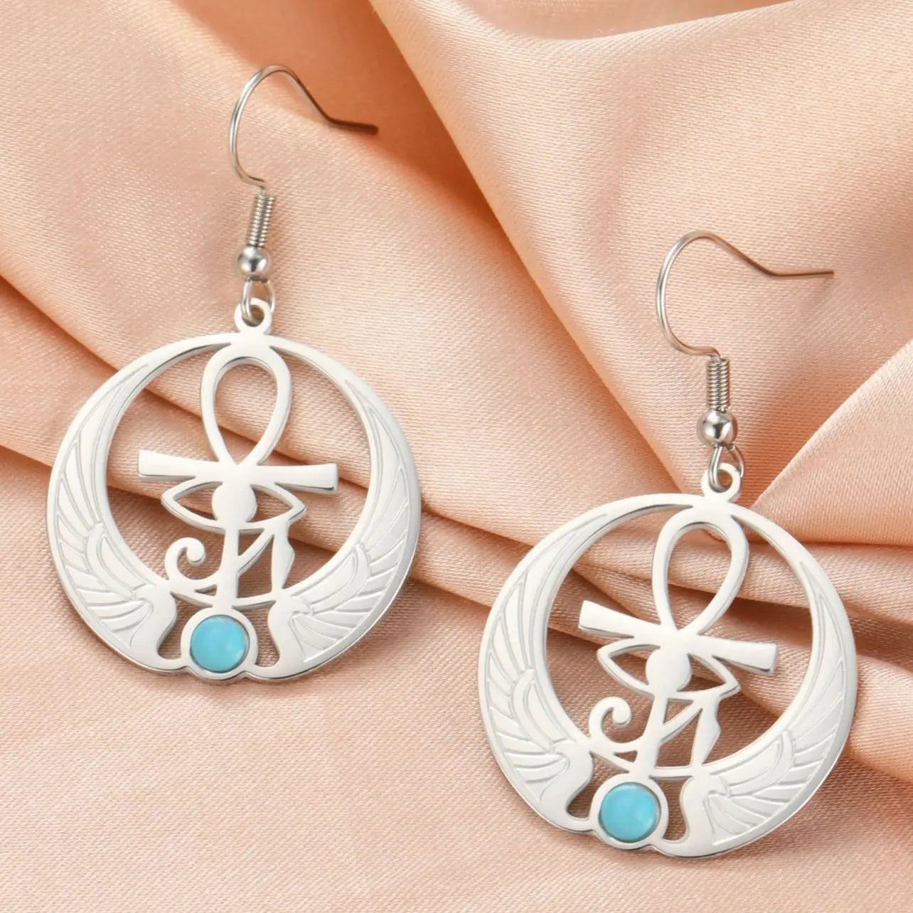 Øredobber Hengende Egypt Horus øye Oudjat sølv