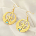 Øredobber Hengende Egypt Horus øye Oudjat gull