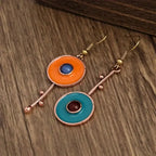 Atypiske etniske hængende øreringe