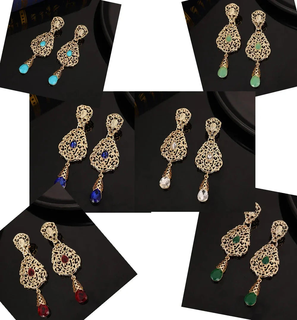 Øreringe med hængende etniske orientalske