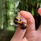 Visací náušnice pro ženy s tygřím okem