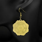 Hengende Øredobber for Kvinner Metatron-kuben gull