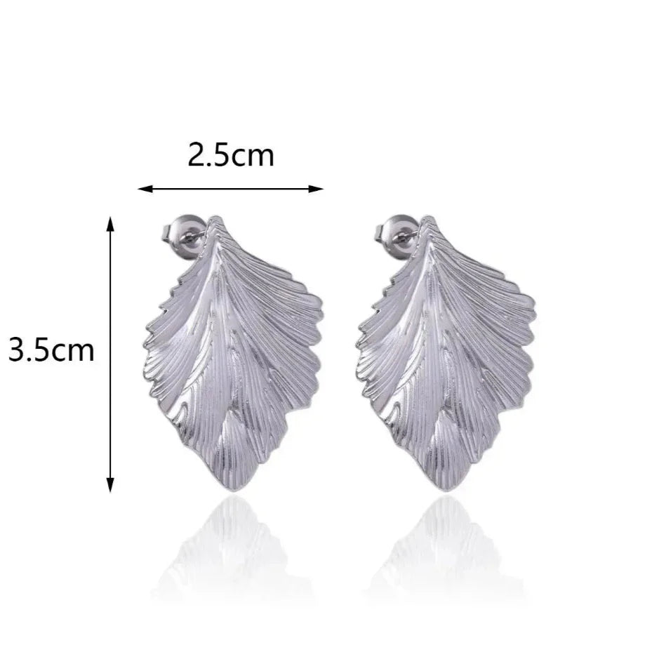 Boucles d'Oreilles Pendantes Feuilles Femme