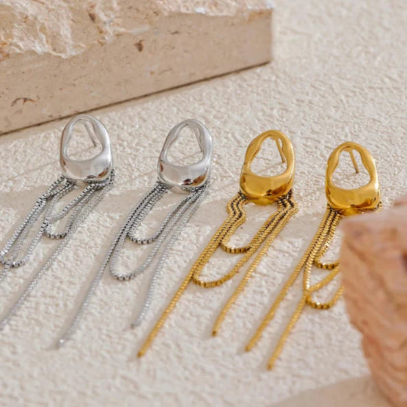 Boucles d'Oreilles Pendantes Goutte d'Eau pour Femme