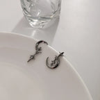 Hængende Øreringe med Måne og Stjerner