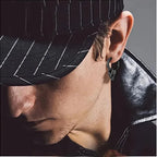 Hængende Øreringe med Dødningehoved til Mænd sort