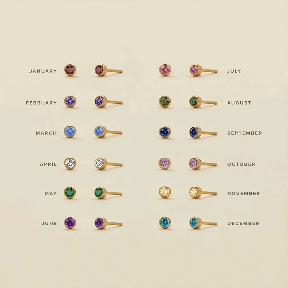 Boucles d'Oreilles Pierre de Naissance