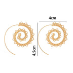 Spiral Creoler Øredobber for Dame 