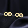 Øreringe Infinity Symbol Stift Kvinde guld