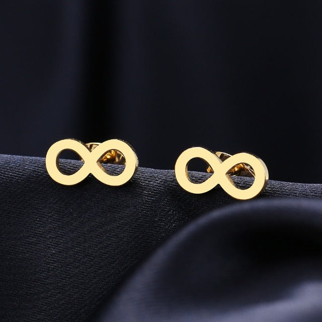 Øreringe Infinity Symbol Stift Kvinde guld