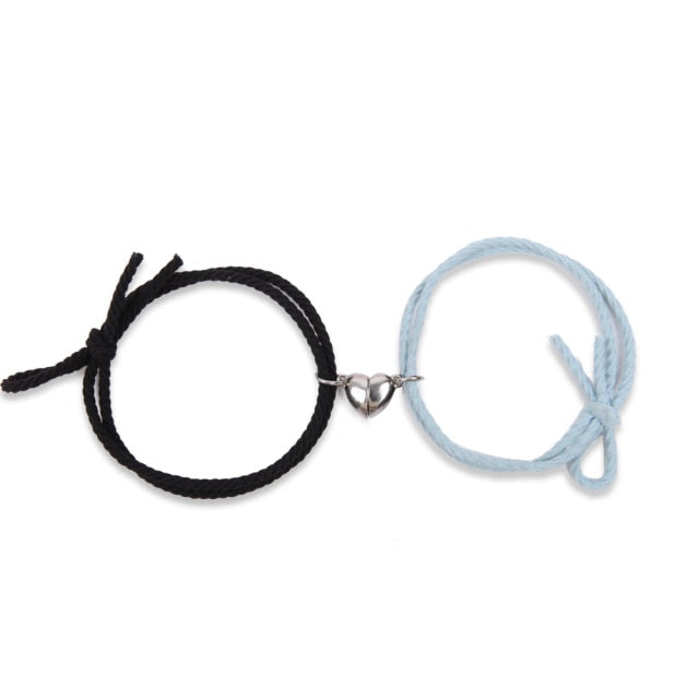 Magnetarmbånd par sort og blå