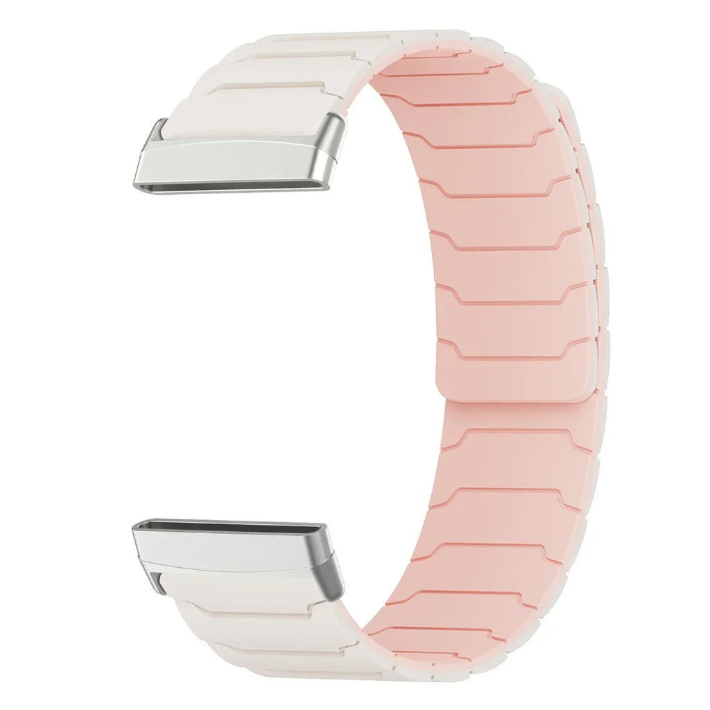 Magnetisk urrem til Fitbit Versa 3, Versa 4, Sense 1 og Sense 2 hvidrosa