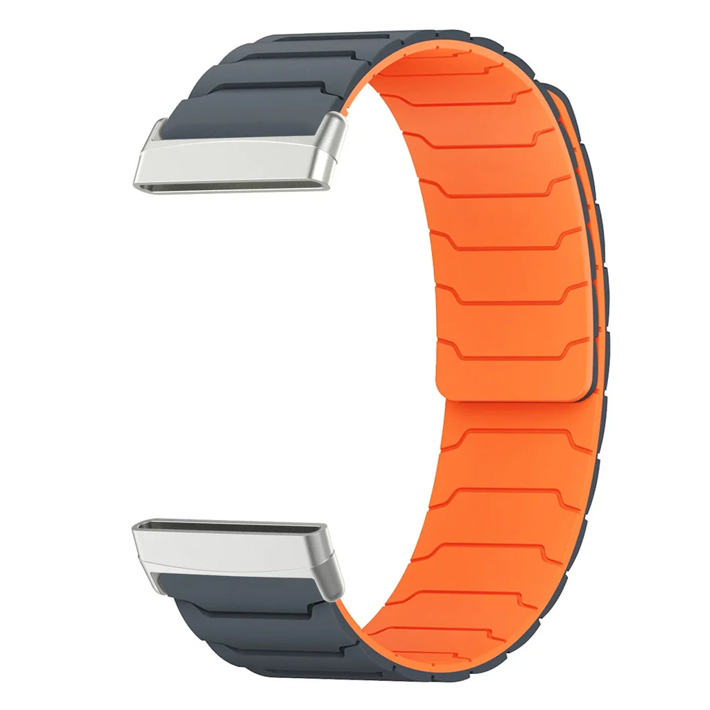 Magnetisk urrem til Fitbit Versa 3, Versa 4, Sense 1 og Sense 2 sort orange