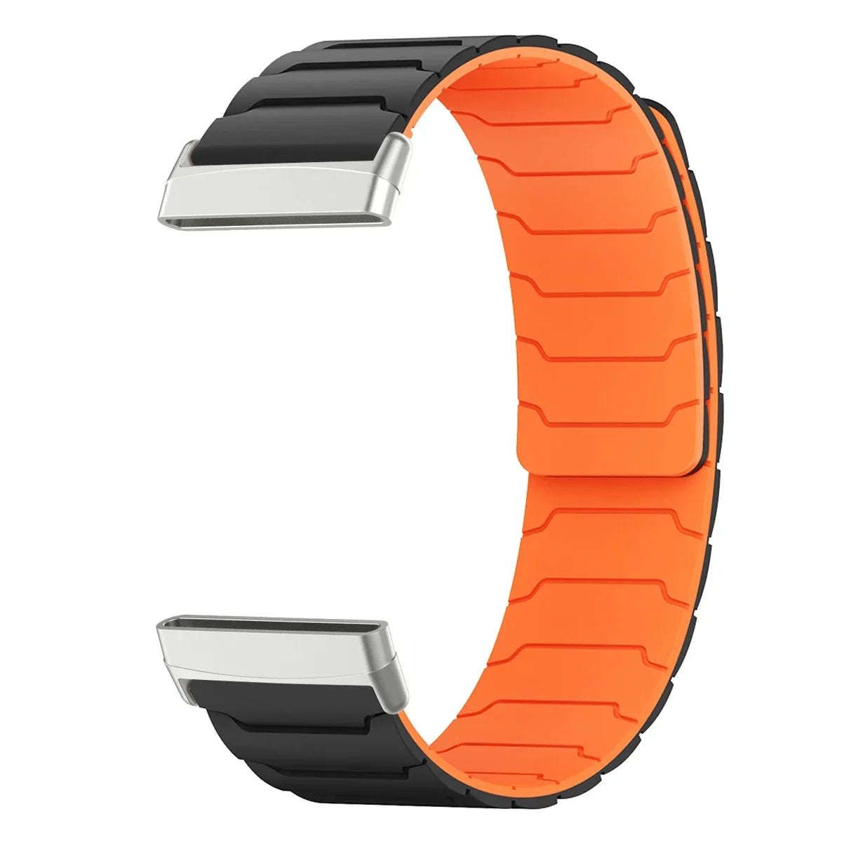 Magnetisk urrem til Fitbit Versa 3, Versa 4, Sense 1 og Sense 2 sort orange
