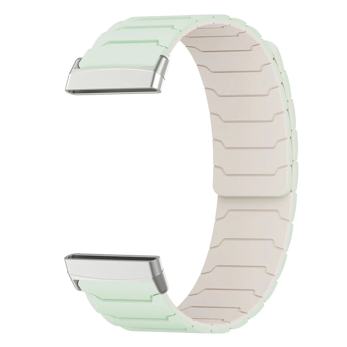 Magnetisk urrem til Fitbit Versa 3, Versa 4, Sense 1 og Sense 2 hvidgrøn
