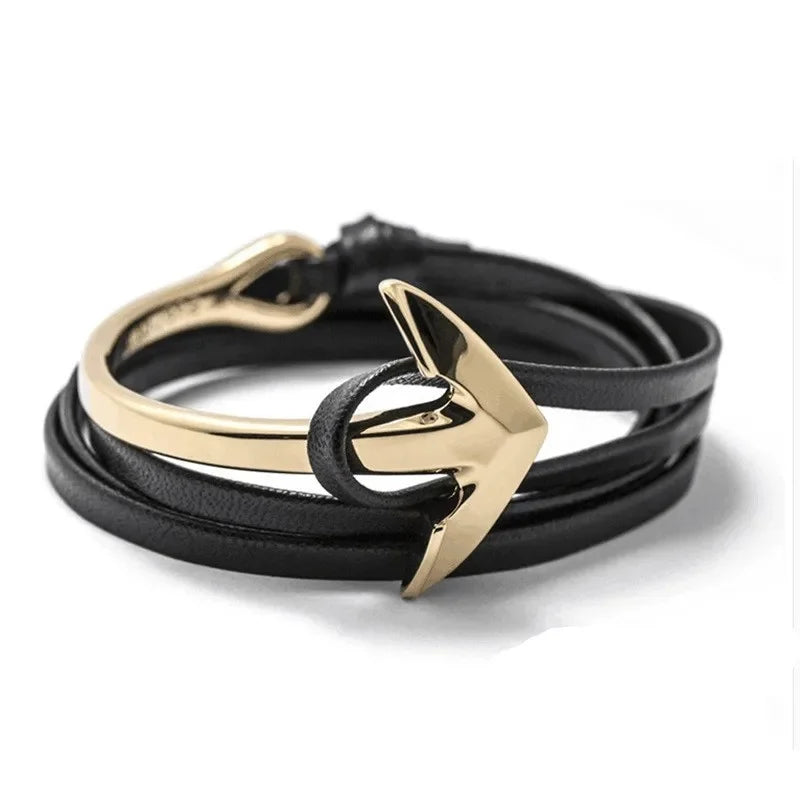 Justerbart armbånd med maritimt anker 