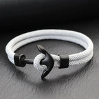 Armbånd med svart anker grått