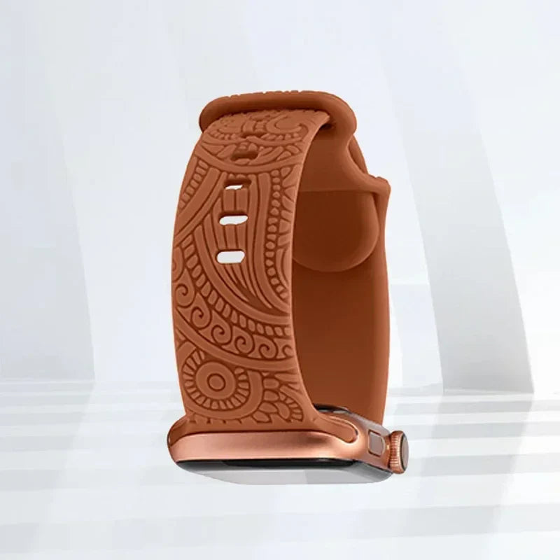 Apple Watch-armbånd med brunt mønster