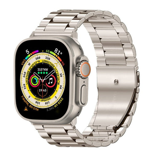 Apple Watch-armbånd i rustfrit stål elfenben