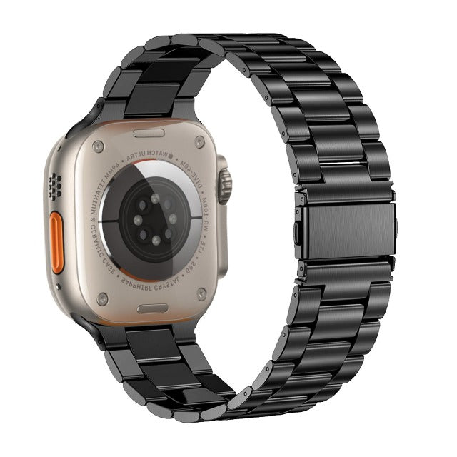 Apple Watch-armbånd i rustfrit stål sort