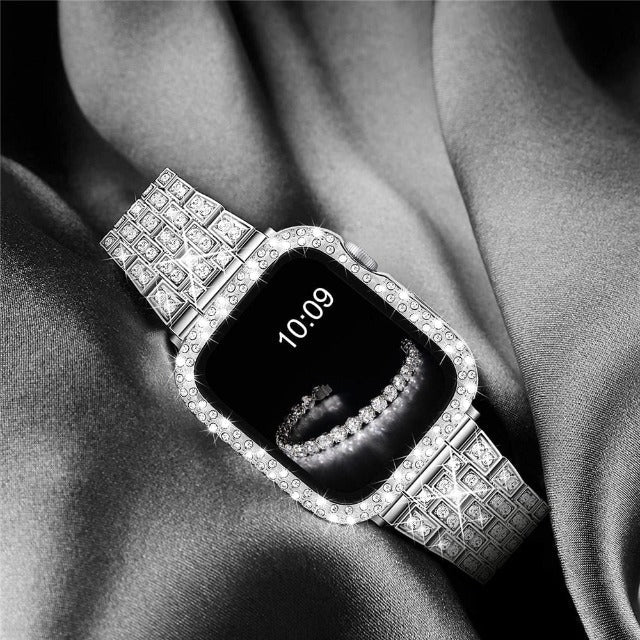 Apple Watch-armbånd med diamantæske